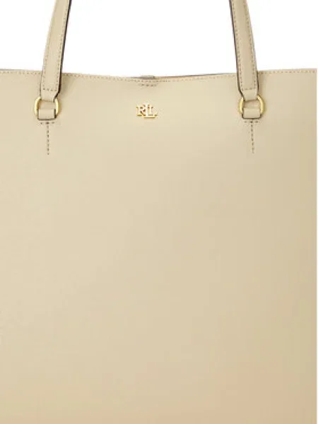 Lauren Ralph Lauren Shopper táska KARLY elefántcsont bézs