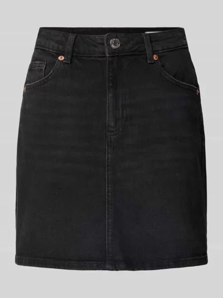 Spódnica jeansowa o kroju regular fit z mieszanki bawełny model TESSA' Vero Moda czarna