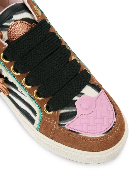 Маратонки Kurt Geiger London с принт с принт зебра кафяво