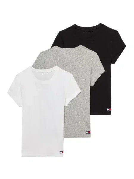 Tommy Hilfiger Underwear Tricou gri deschis / negru alb