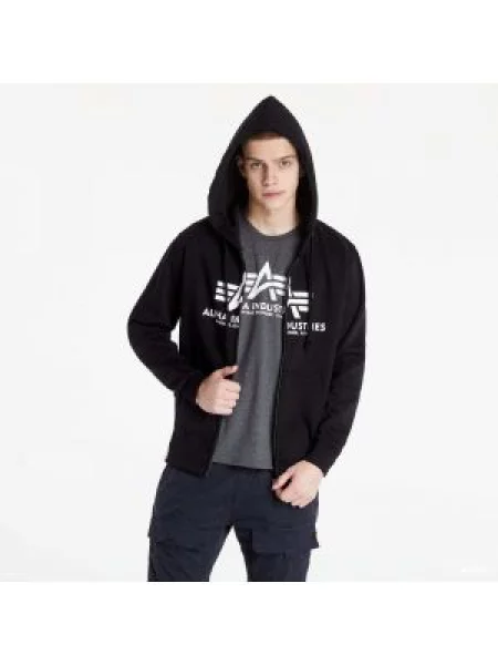 ALPHA INDUSTRIES Mikina černá bílá