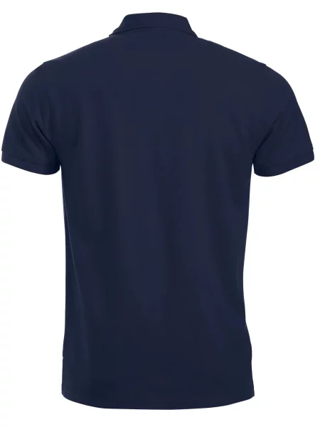 Clique Polo Manhattan dark navy z prążkowanym kołnierzem i ściągaczami niebieska