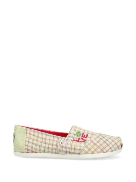 Espadrile Toms cu broderie în carouri