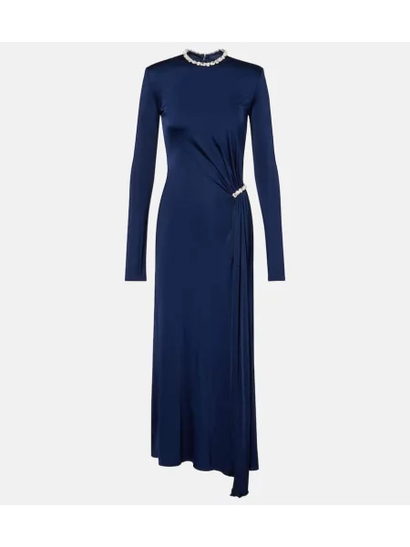 Rochie midi David Koma de cristal până la genunchi de costum albastru