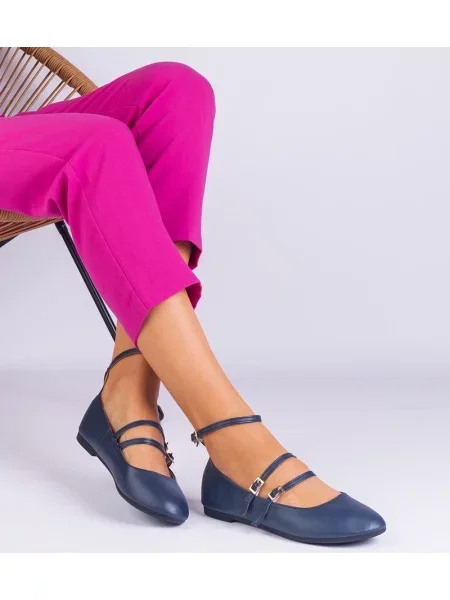 Usnjene balerinke D/ceo modra