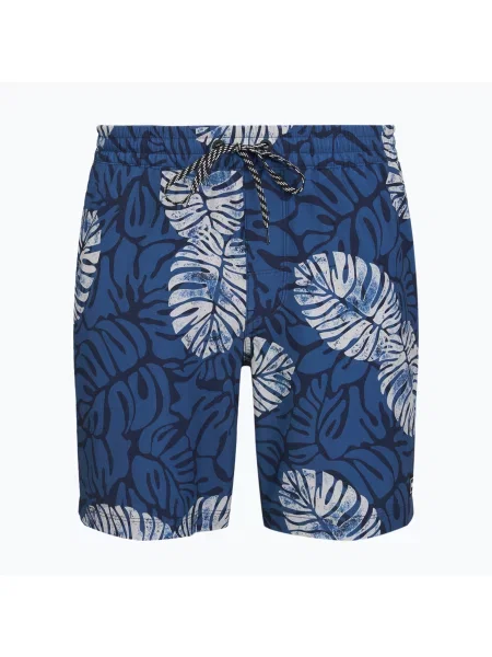 Pantaloni scurți de baie pentru bărbați Hurley Dypsis Leaves Volley Swim Short Navy marină