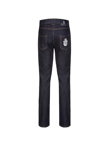 Blugi Billionaire cu broderie albastru
