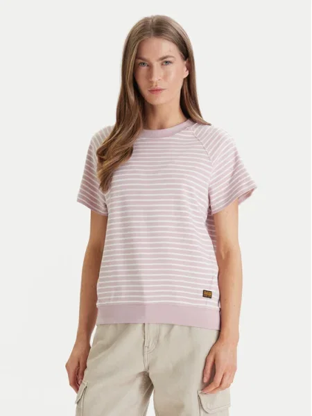G-Star Raw Tricou Violet alb