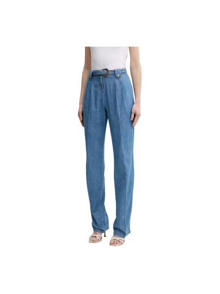 Versace Jeans Couture jeansy high waist niebieskie