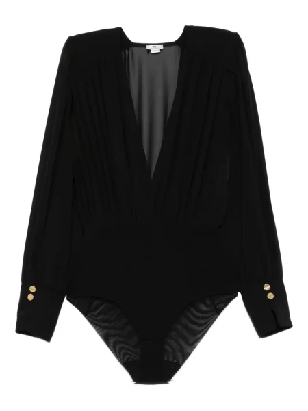 Body Elisabetta Franchi plisat negru