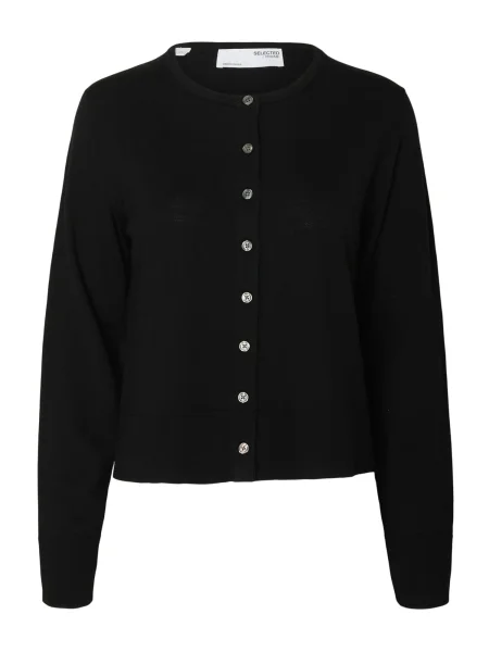 SELECTED Geacă tricotată SLFTHEA' negru