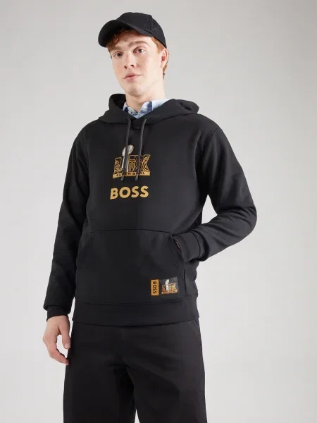 BOSS ORANGE Pulóver BOSS x NFL fekete