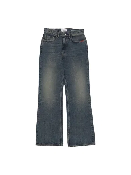 Dżinsy z wysokim stanem Amish z wysoką talią niebieskie