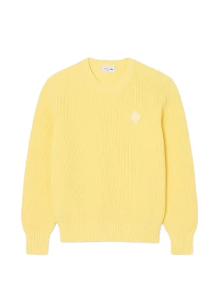 Pulover Lacoste cu autograf galben