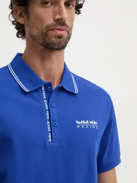 Polo majica Red Bull Racing X Pepe Jeans rdeča