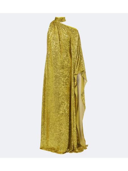 Rochie Taller Marmo cu un umăr gol galben