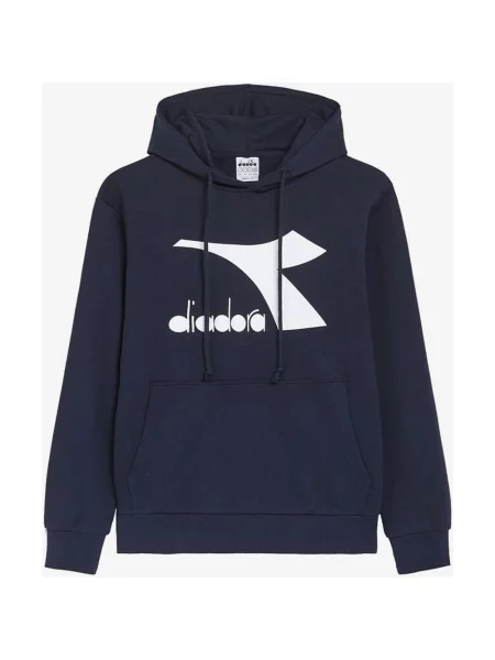 Bluza z kapturem Diadora Chromia Terry Granatowo-biała S biała