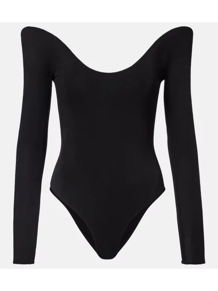 Body Alaïa z dżerseju czarny