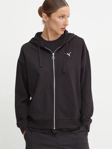 Μπλούζα Puma με κουκούλα μαύρο