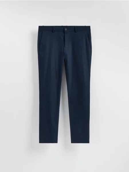 Reserved Spodnie chino slim fit granatowy