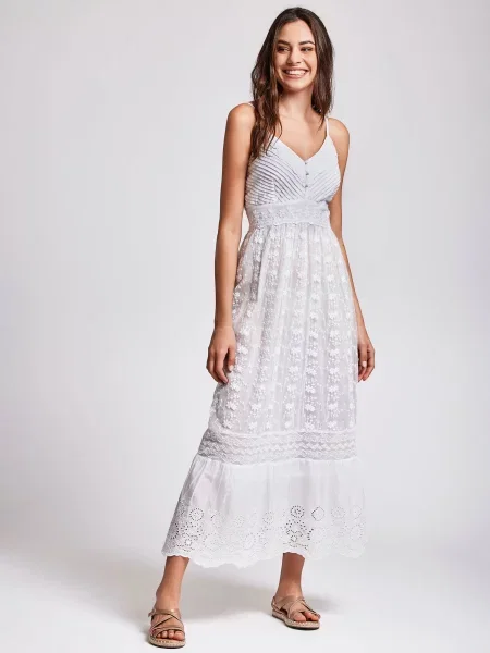 Женское платье в пол біла