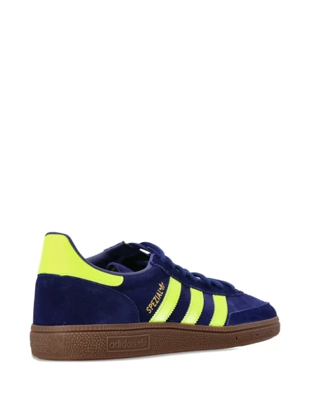 Велурени маратонки Adidas Originals на райета синьо