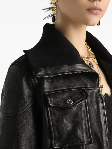 Geanta de piele Dolce & Gabbana negru