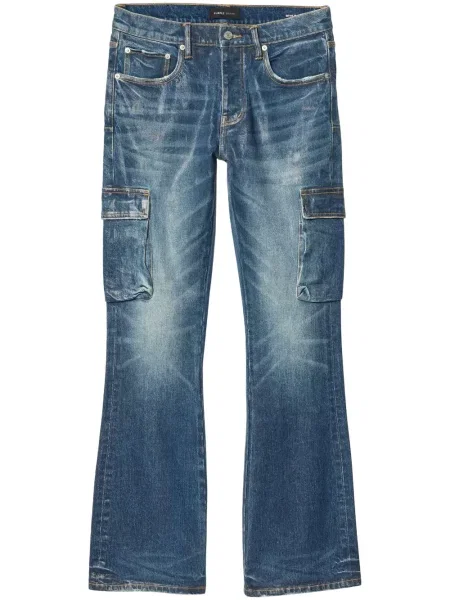 Retro zvonové zvonové džíny Purple Brand modré