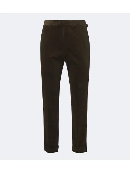 Pantaloni Polo Ralph Lauren de catifea cord conici verde