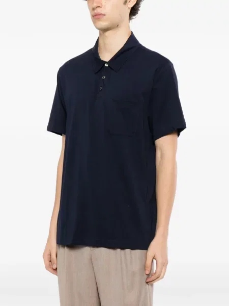 Tricou polo James Perse albastru