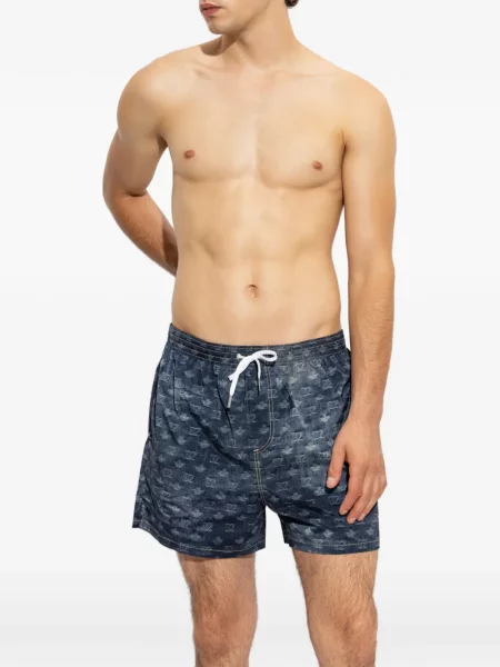 Slip de baie Dsquared2 cu imagine albastru