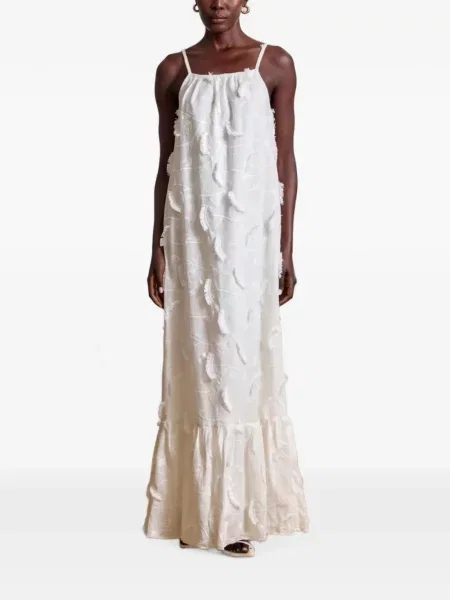 Rochie maxi Diarrablu fără mâneci alb
