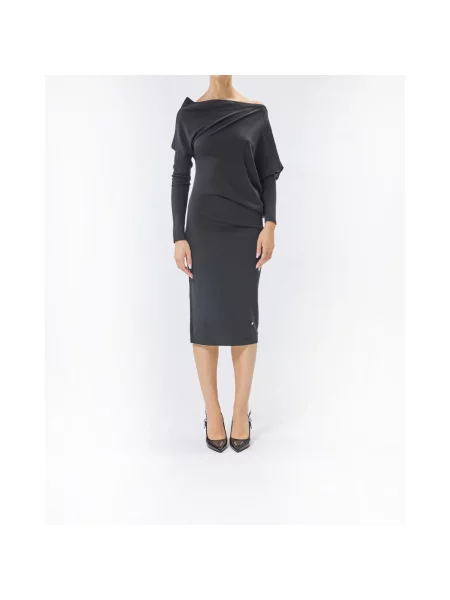 Sukienka Moschino wełniana czarna