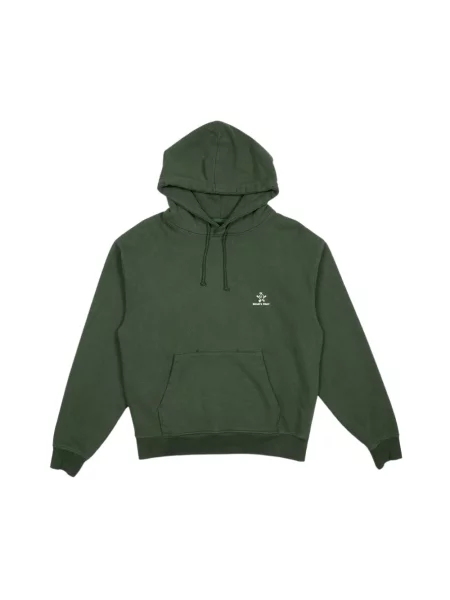 Bluza z kapturem Bram's Fruit z przetarciami zielona