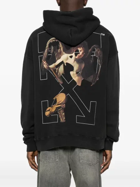 Hanorac cu glugă Off-white alb