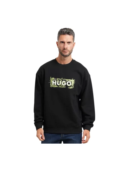 HUGO Blue bluza Niviocrew czarna