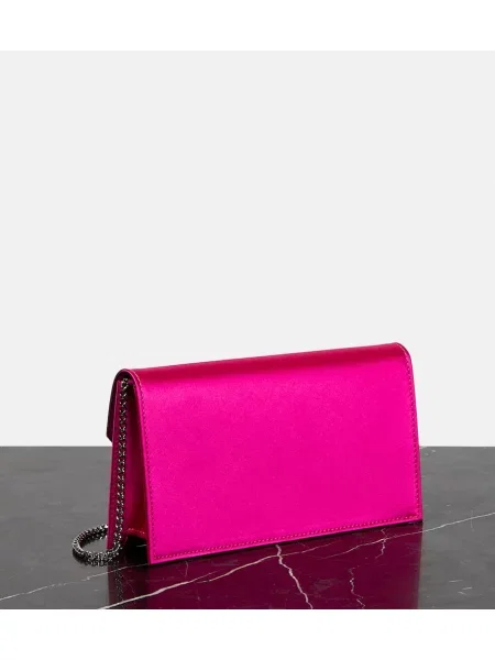 Geantă Christian Louboutin din satin roz