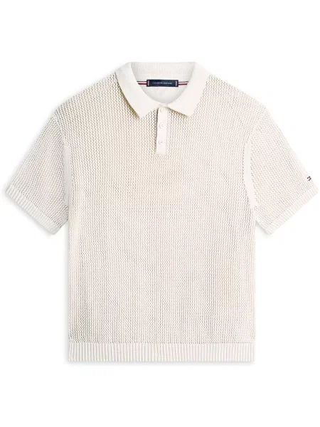 Tricou Tommy Hilfiger tricotate bej