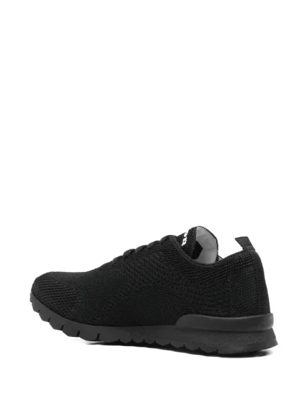 Sneakerși Kiton cu șireturi tricotate negru