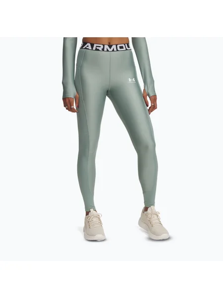 Under Armour HeatGear Rib szilikazöld/szilikazöld/fehér női leggings. Méret: M fehér