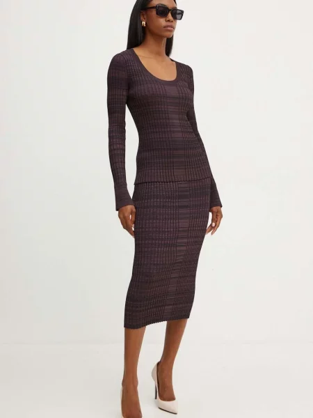 Pulover BOSS vijolična