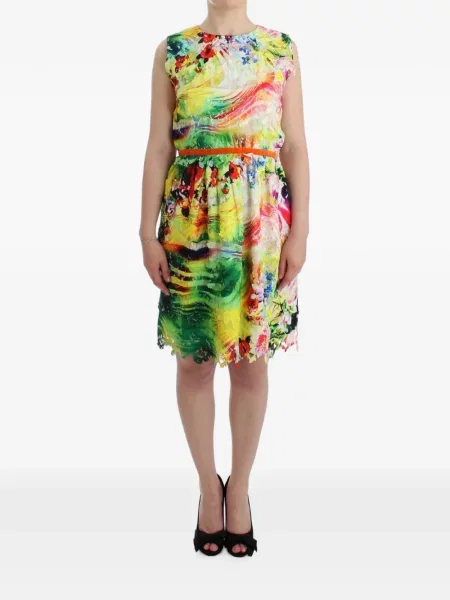 Rochie mini Lanre Da Silva Ajayi cu model floral cu imagine verde