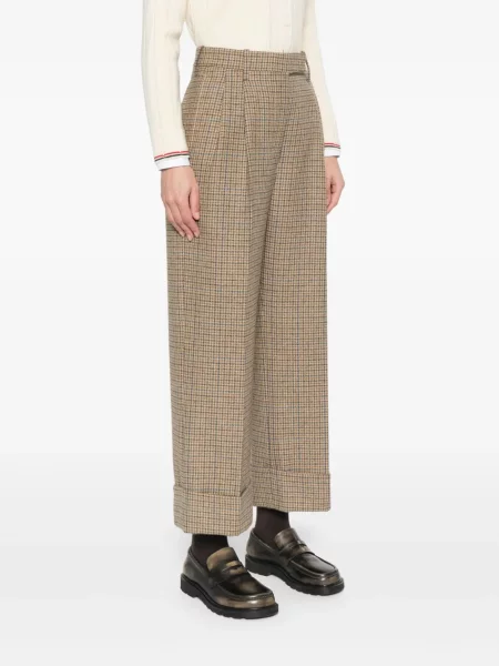 Pantaloni Thom Browne în carouri din tweed