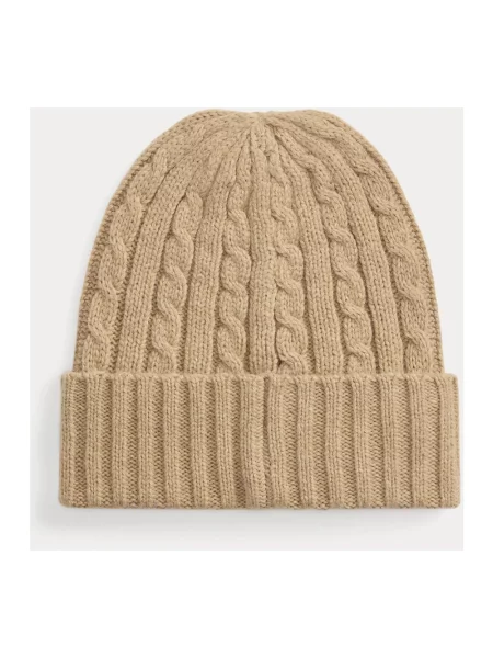 Lauren Ralph Lauren czapka beanie z wełną beżowa
