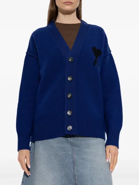 Cardigan Ami Paris albastru