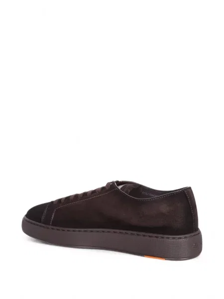 Fűzős szarvasbőr sneaker Santoni barna