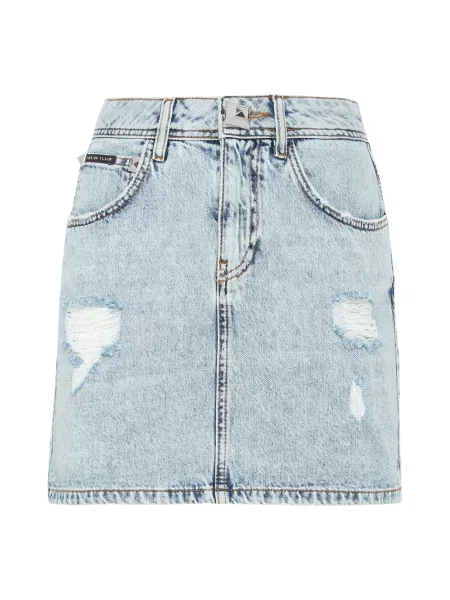 Spódnica jeansowa Philipp Plein niebieska