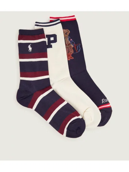 Polo Ralph Lauren Hosszú zoknik Sötétkék fehér