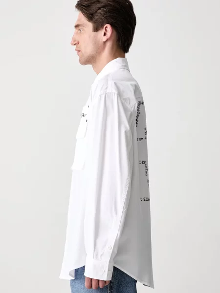 Off-White Script Arrow cămașă din pentru femei alb