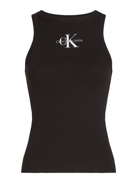 Top din denim Calvin Klein Jeans negru